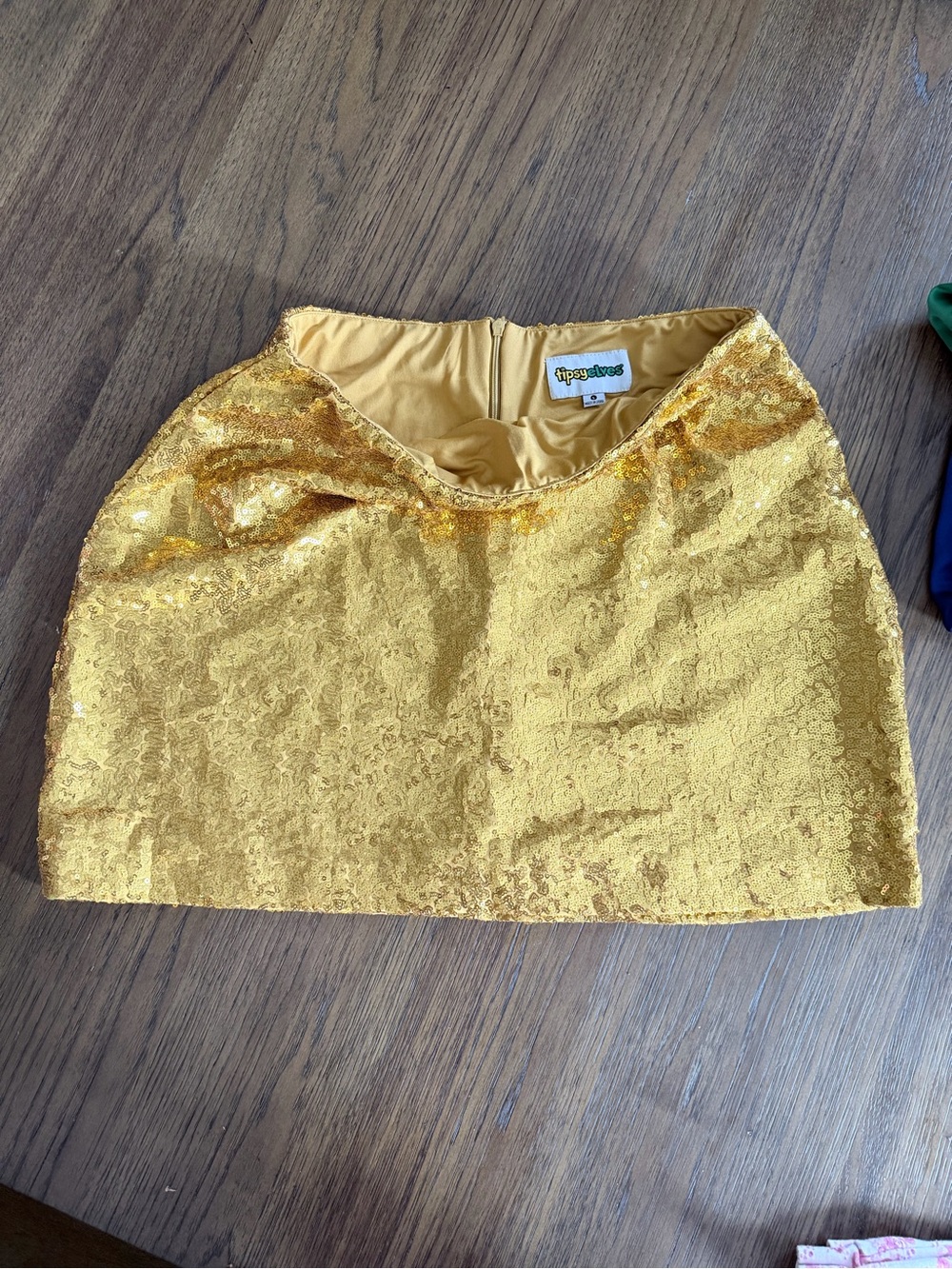Shimmering Gold Sequin Mini Skirt